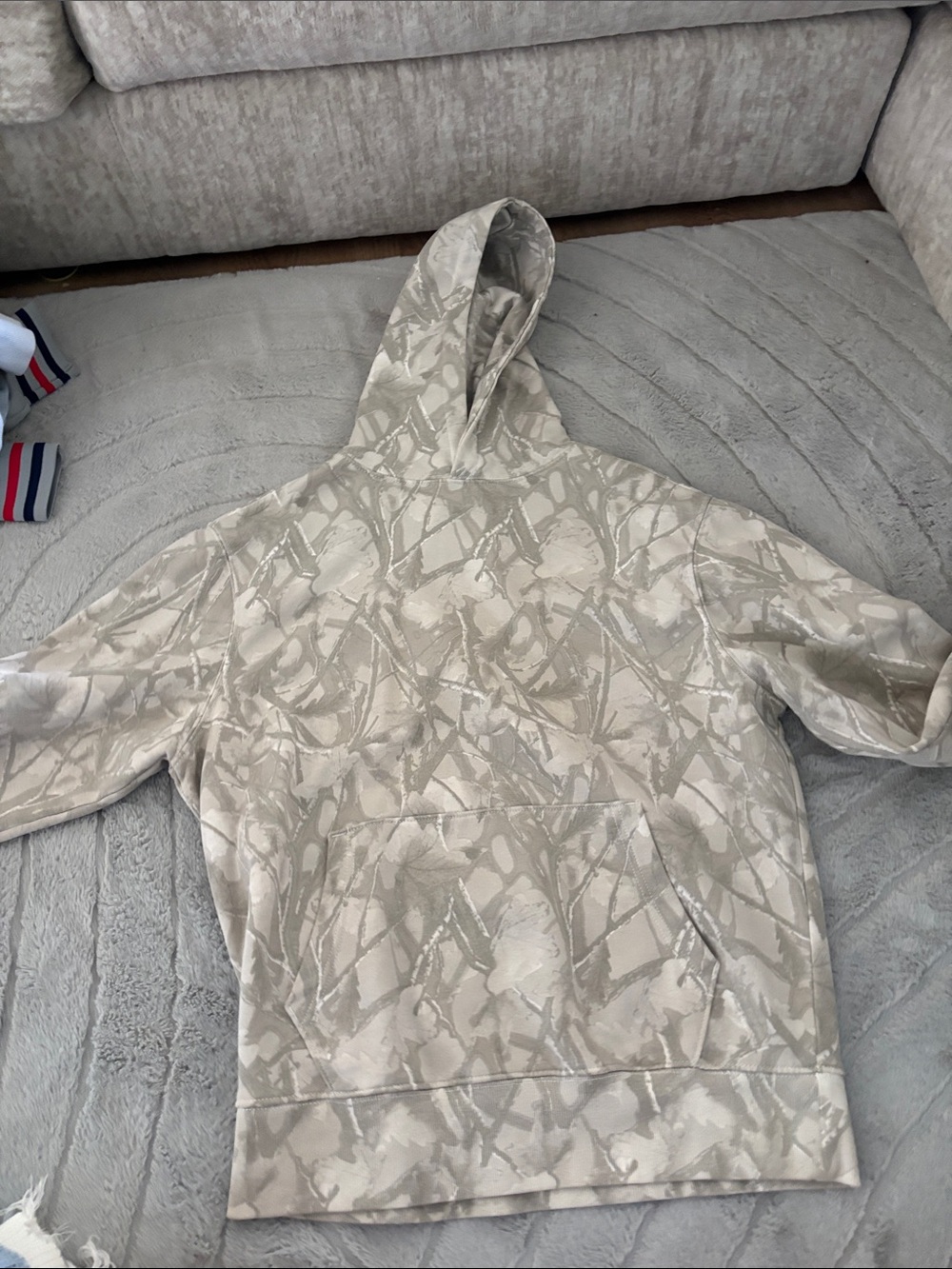 Old Navy Beige & Cream Camouflage Hoodie